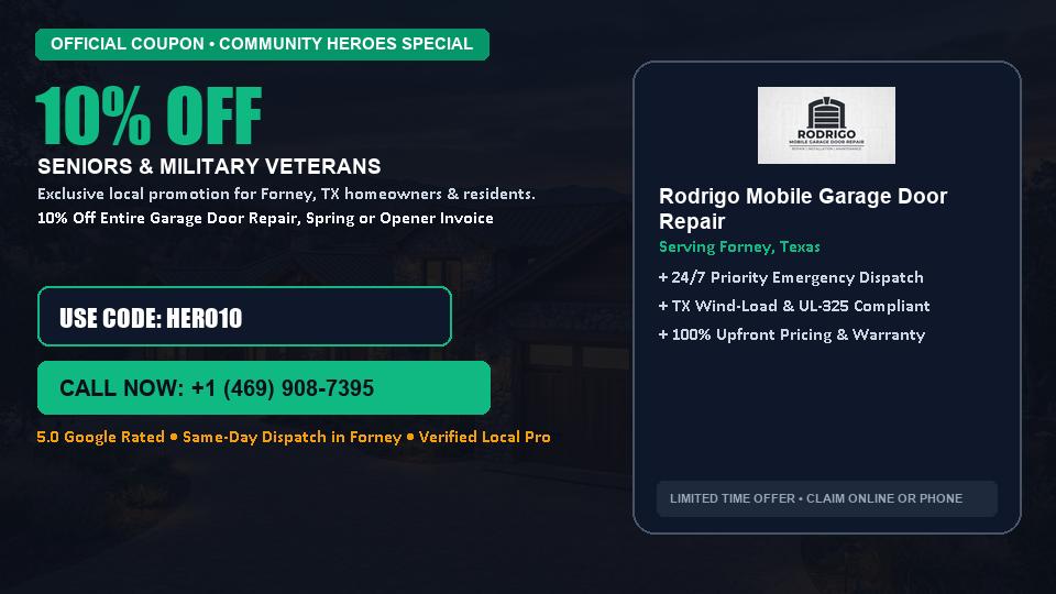 Rodrigo Mobile Garage Door Repair 10% OFF Seniors & Military Veterans